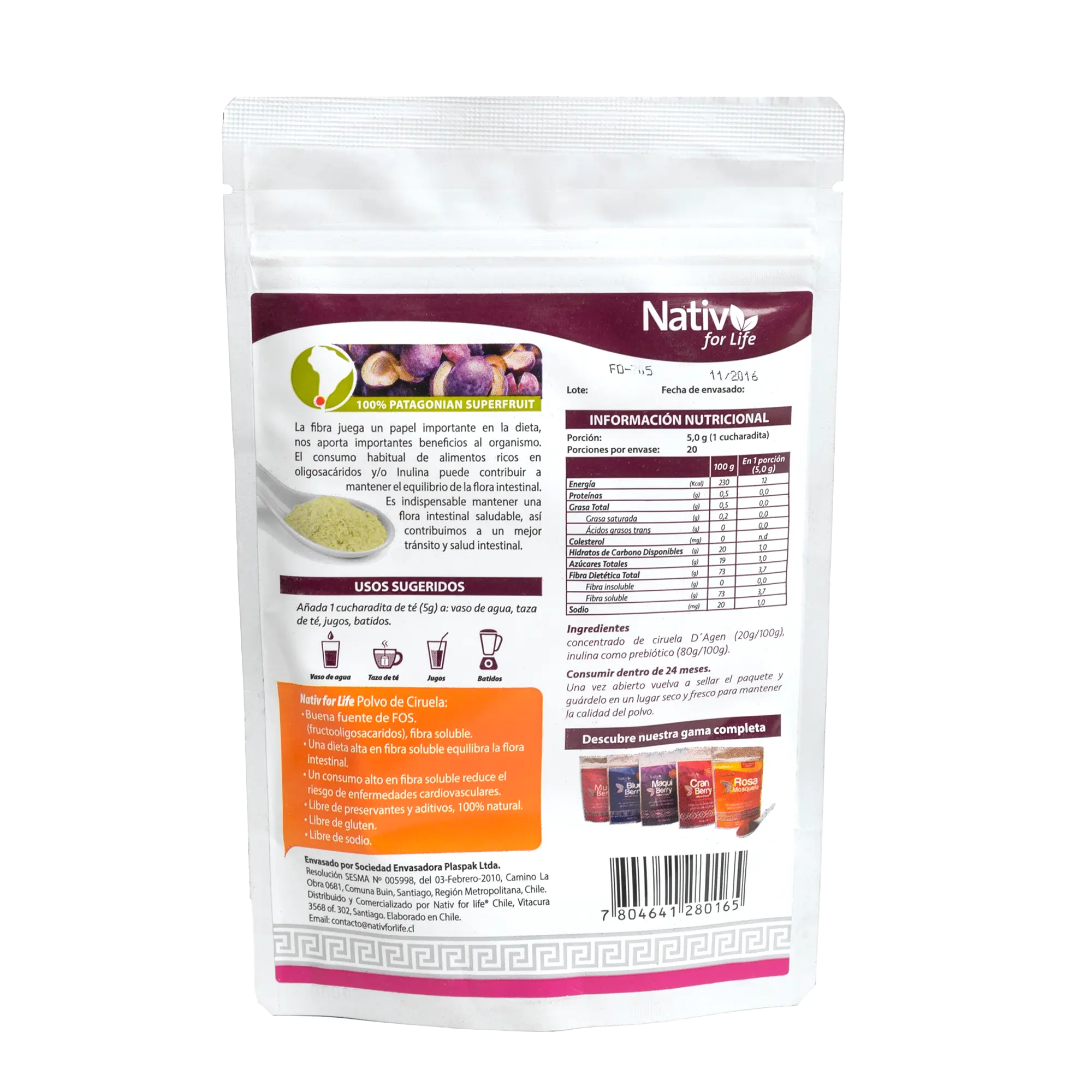ciruela plums, nativ for life, 100% natural, sin gluten, vegano, dispersable, natural, estreñimiento, 100% fruta, antioxidante