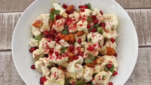 Ensalada de Coliflor, Granada y Cranberry