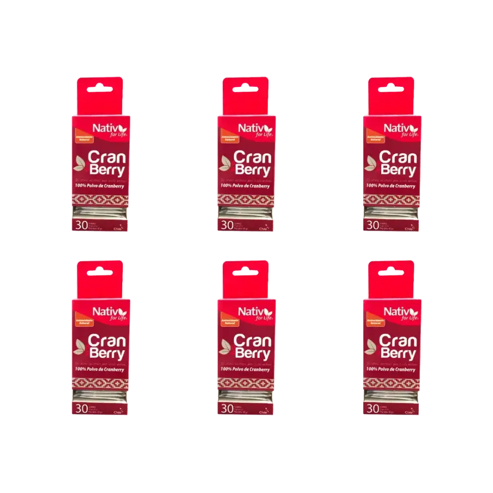 Pack 6 Cranberry Sachet | Vitamina C y defensas | 6x5
