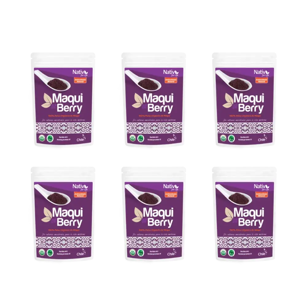 Pack 6 Maqui Berry Orgánico | Potencia antioxidante | 6x5