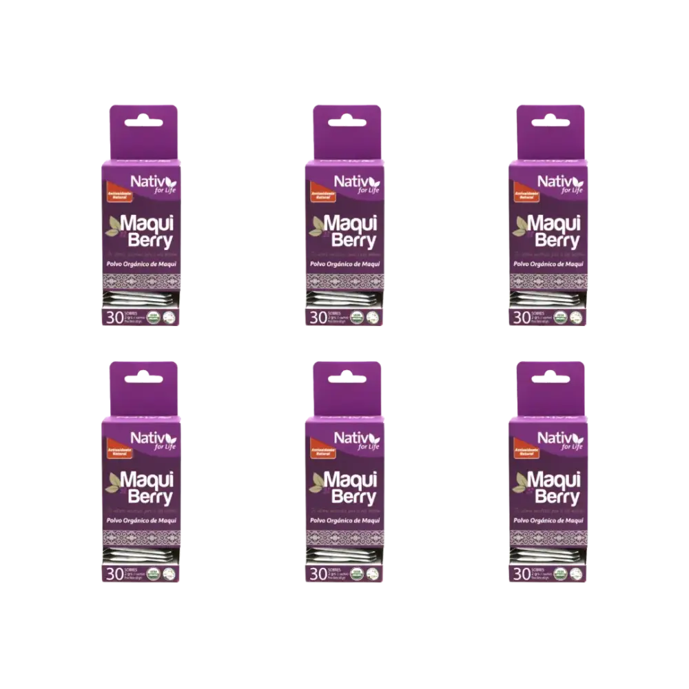 Pack 6 Maqui Berry Orgánico Sachet | Potencia antioxidante | 6x5