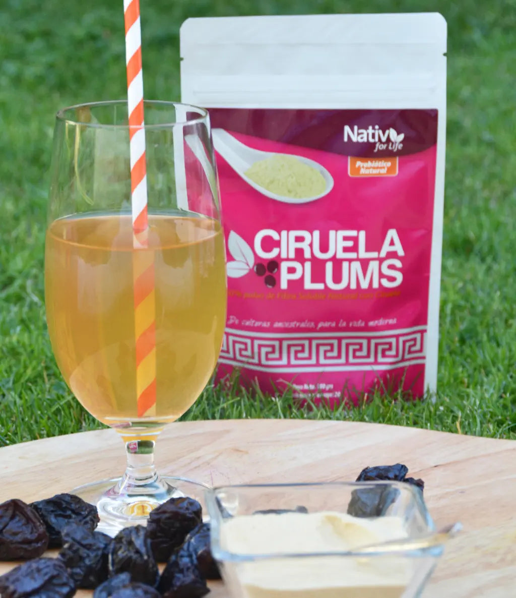 ciruela plums, nativ for life, 100% natural, sin gluten, vegano, dispersable, natural, estreñimiento, 100% fruta, antioxidante