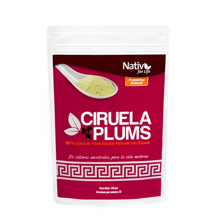 ciruela plums, nativ for life, 100% natural, sin gluten, vegano, dispersable, natural, estreñimiento, 100% fruta, antioxidante