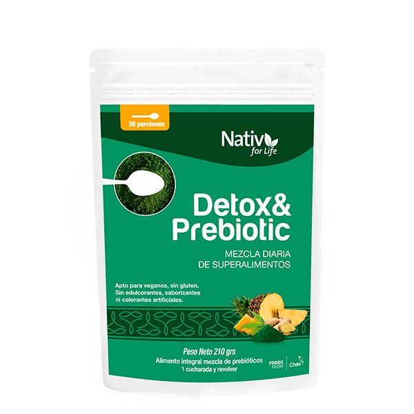 Detox & Prebióticos (achicoria, proteína vegetal, piña, jenjibre, espirulina)