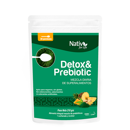 Detox & Prebióticos (achicoria, proteína vegetal, piña, jenjibre, espirulina)