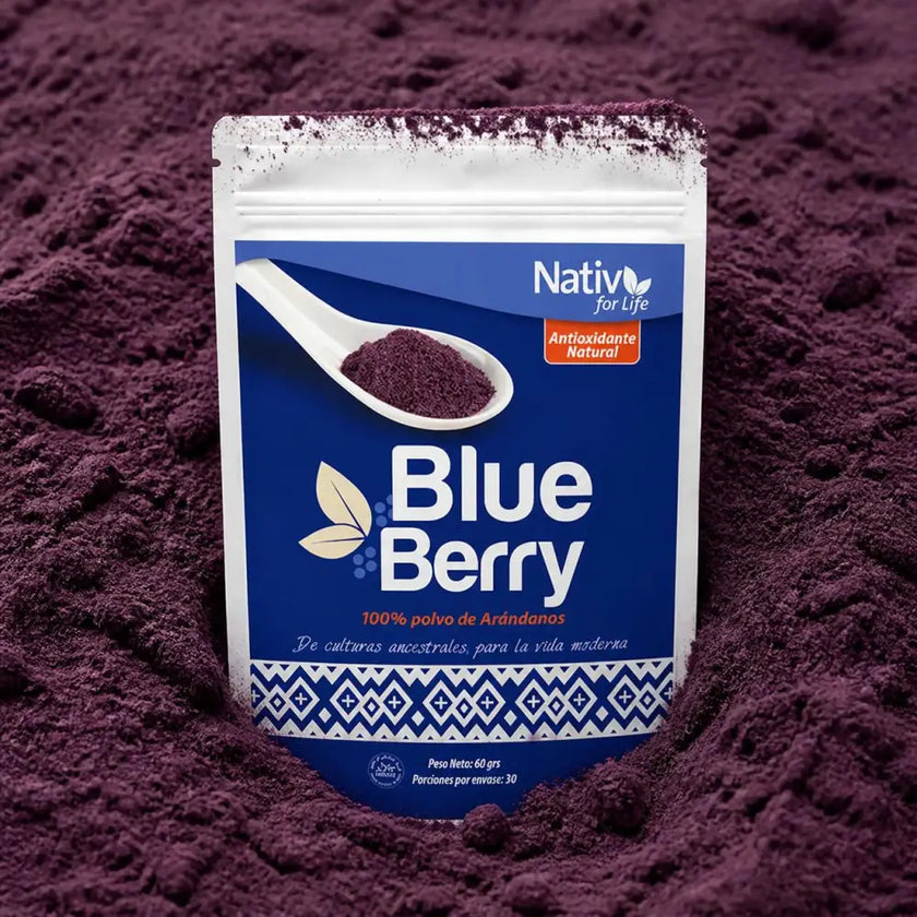 Arándano en polvo liofilizado 60 g | Nativ for Life - Doy Pack
