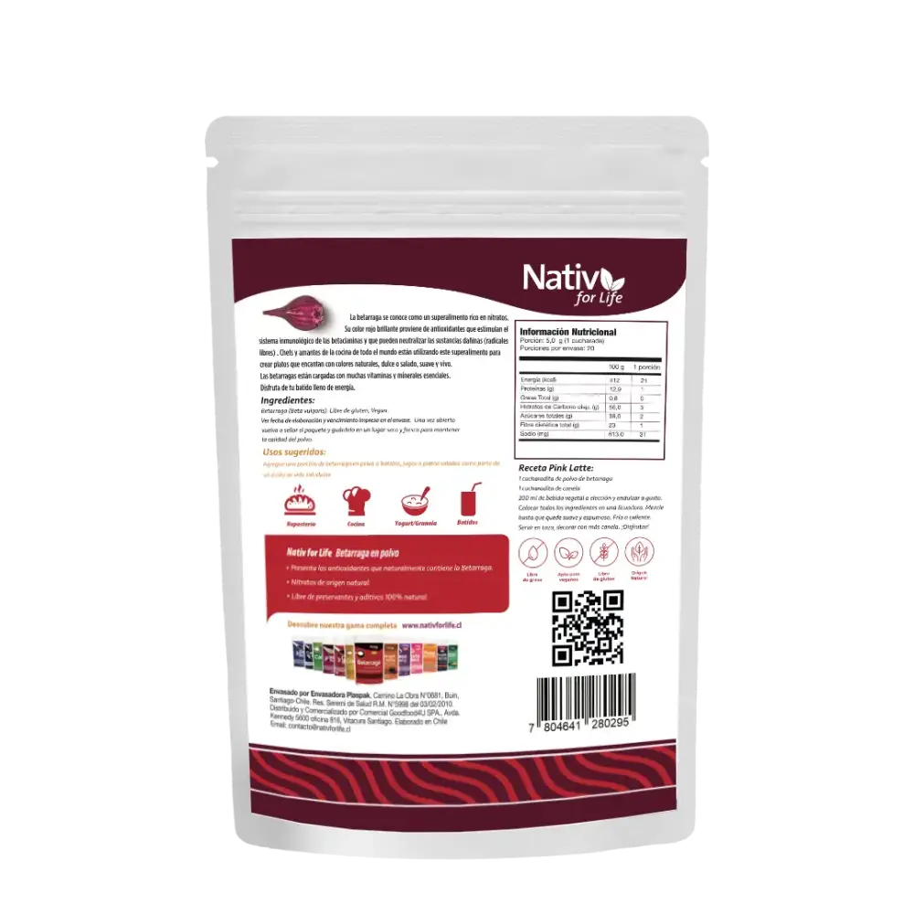 Betarraga polvo liofilizado - Nativ For Life