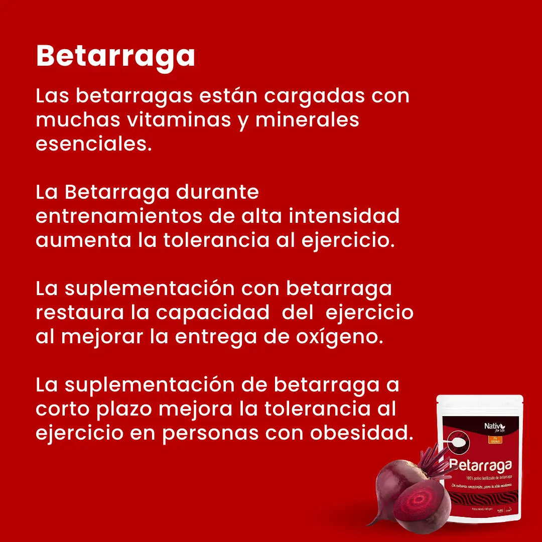 Betarraga polvo liofilizado - Nativ For Life
