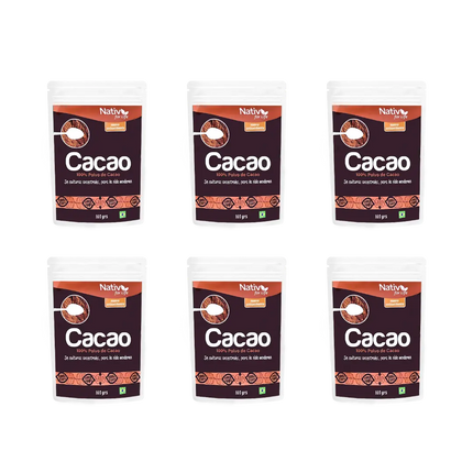 Six Cacao 100% Doy Pack polvo liofilizado Nativ For Life