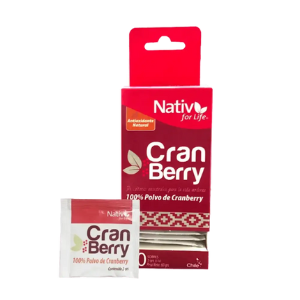 Cranberry en polvo Sachet Nativ for Life - 30 sobres de 2 g
