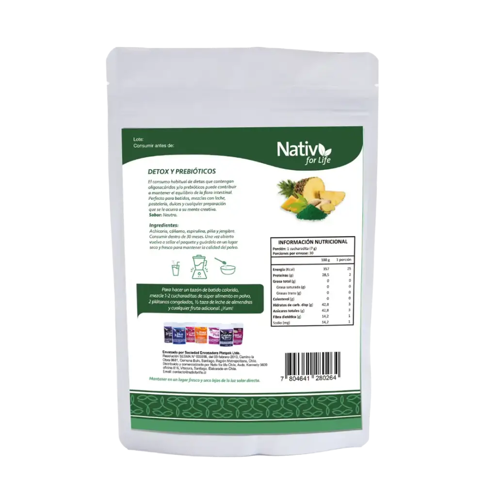 Detox y Prebióticos - Nativ For Life