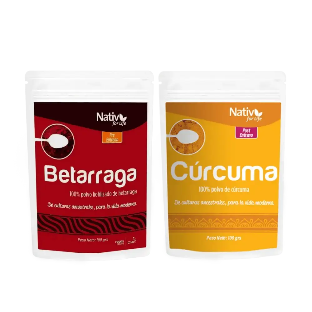 Dúo Deporte | Betarraga + Cúrcuma | Pre y post entreno