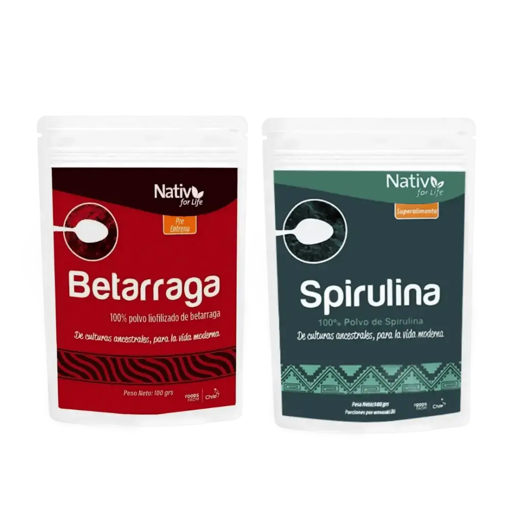 Dúo Rendimiento | Betarraga + Espirulina | Energía y proteína