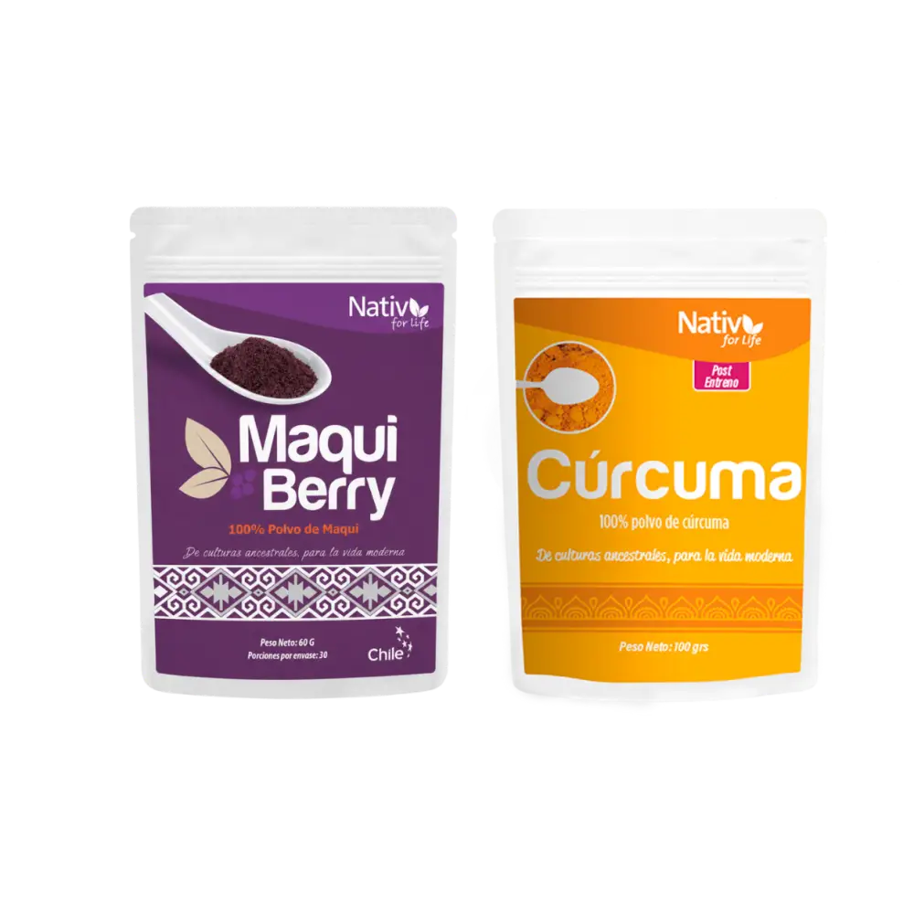 Dúo Bienestar | Maqui Berry Liofilizado + Cúrcuma | Antioxidantes y recuperación - Doy Pack