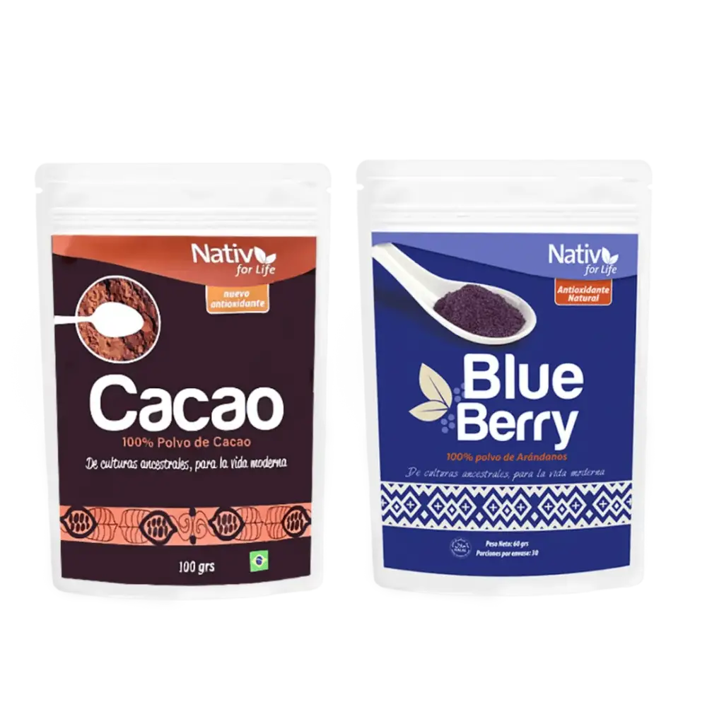 Dúo Enfoque y Bienestar | Cacao + Arándano