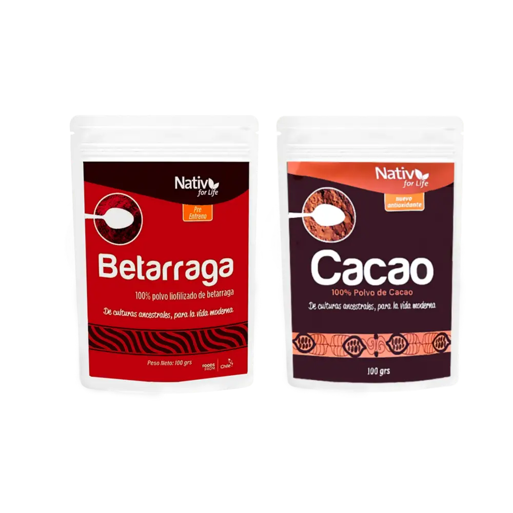 Dúo Energía | Betarraga + Cacao | Preentreno y bienestar - Doy Pack