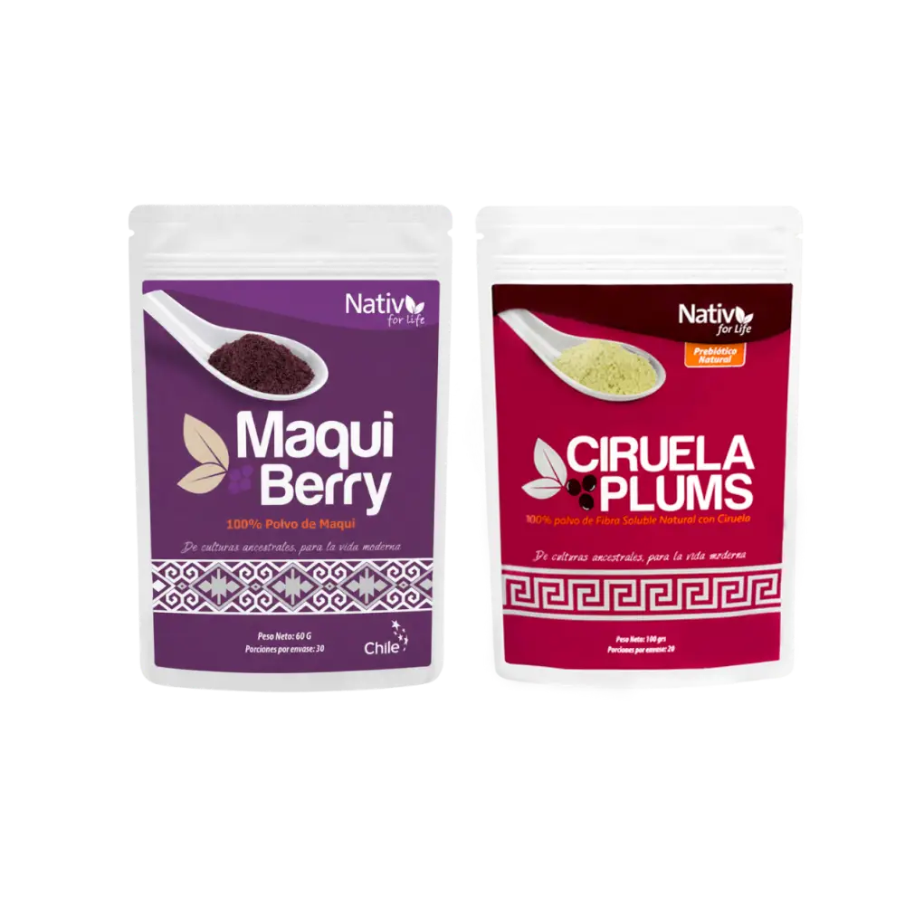 Dúo Equilibrio | Maqui Berry Liofilizado + Ciruela | Antioxidantes y fibra - Doy Pack