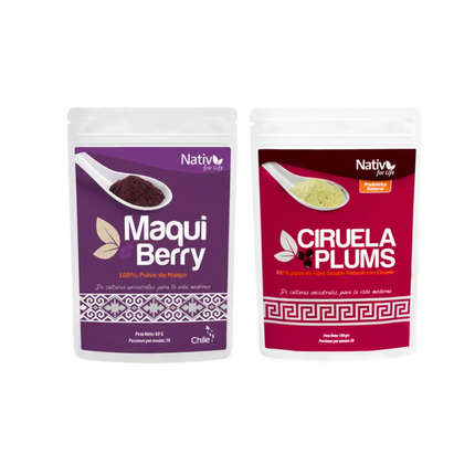Dúo Equilibrio | Maqui Berry Liofilizado + Ciruela | Antioxidantes y fibra - Doy Pack