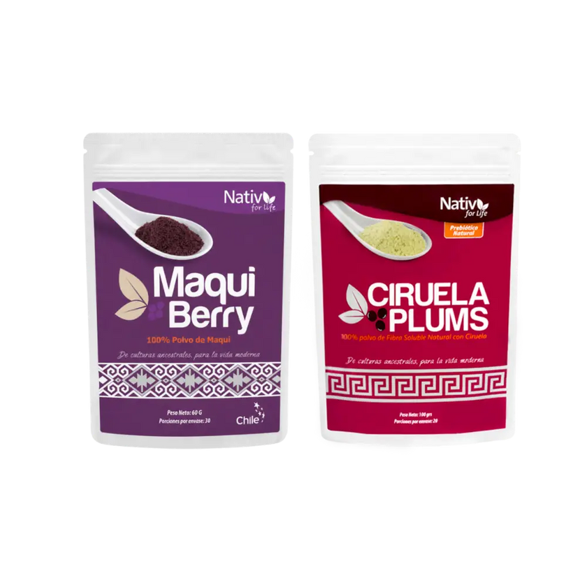 Dúo Equilibrio | Maqui Berry Liofilizado + Ciruela | Antioxidantes y fibra - Doy Pack