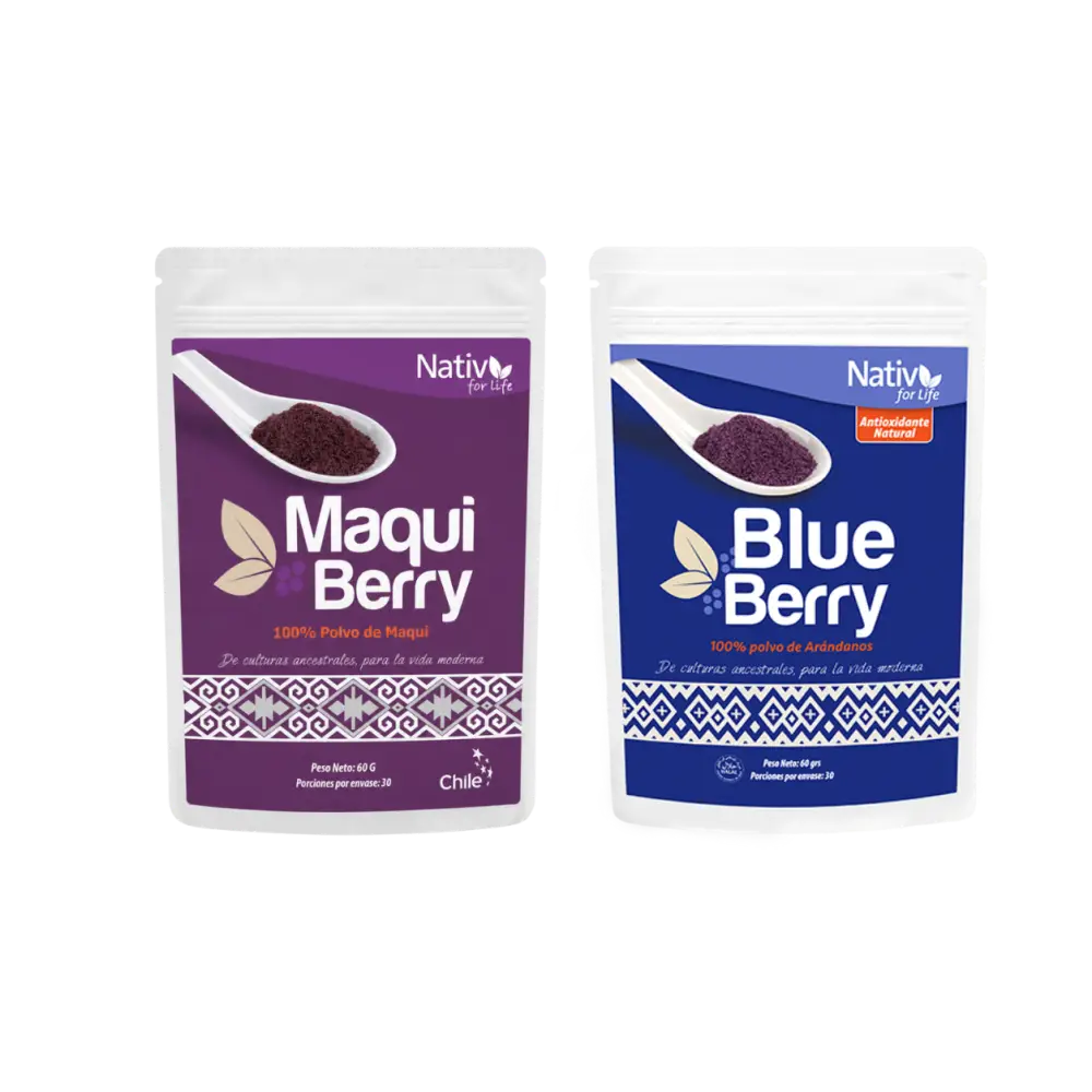 Dúo Maqui Berry Liofilizado + Arándano | Antioxidantes y memoria - Pack