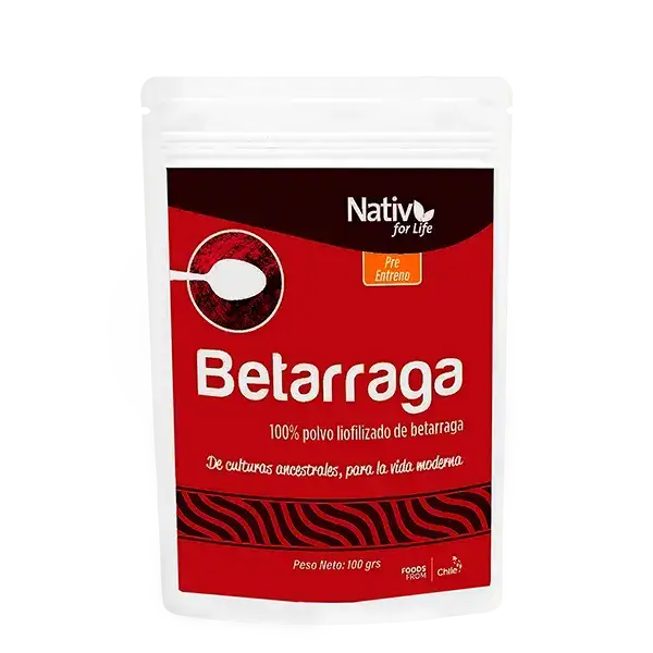 rendimiento, pre entreno, betarraga, antioxidante, 100% natural, vegano, energía