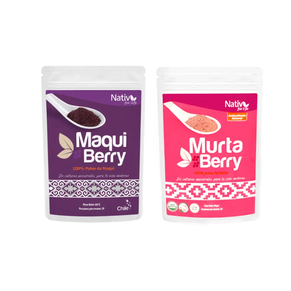 Dúo Maqui Berry Liofilizado + Murta | Antioxidantes y salud de la piel - Doy Pack