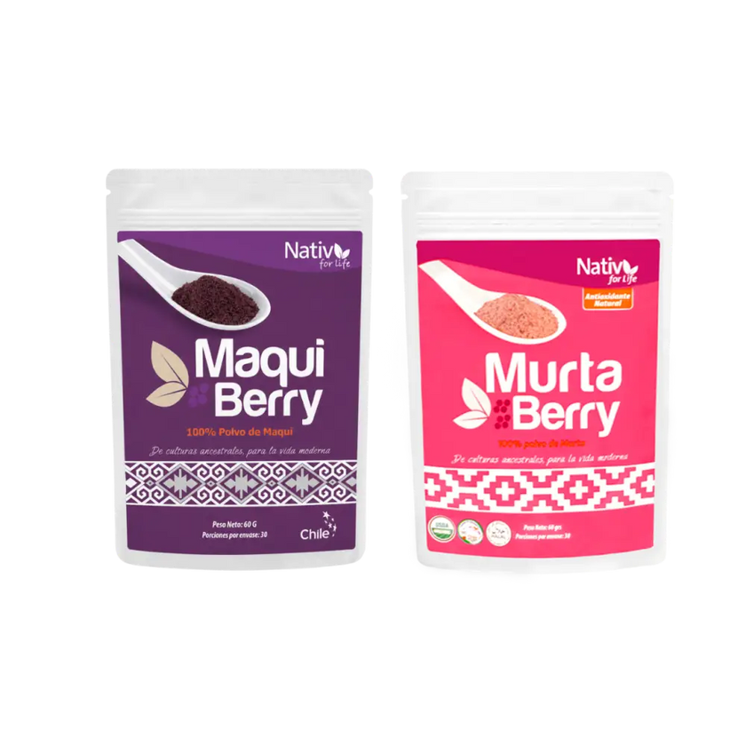 Dúo Maqui Berry Liofilizado + Murta | Antioxidantes y salud de la piel - Doy Pack