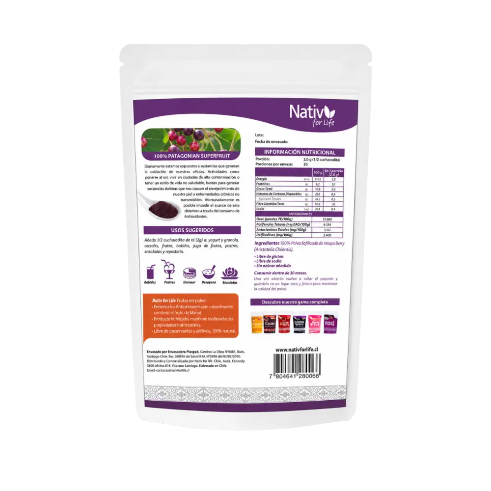 Dúo Maqui Berry Liofilizado + Rosa Mosqueta | Antioxidantes piel y articulaciones - Pack