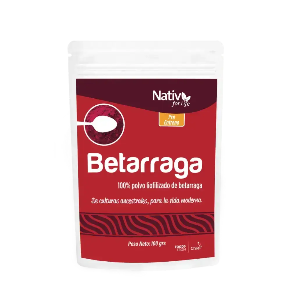 Betarraga en polvo liofilizado Nativ for Life