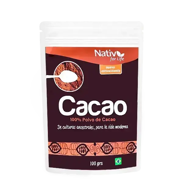 Cacao 100% en polvo Nativ For Life
