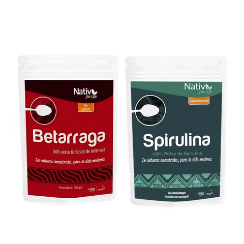 DÚO BETARRAGA + ESPIRULINA Nativ For Life