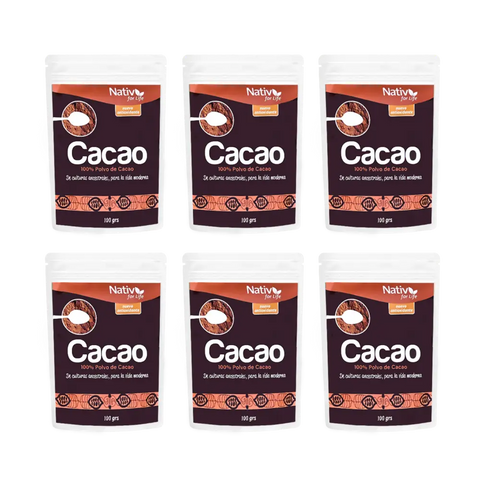 Pack 6 Cacao 100% | Bienestar y energía - Doy Pack