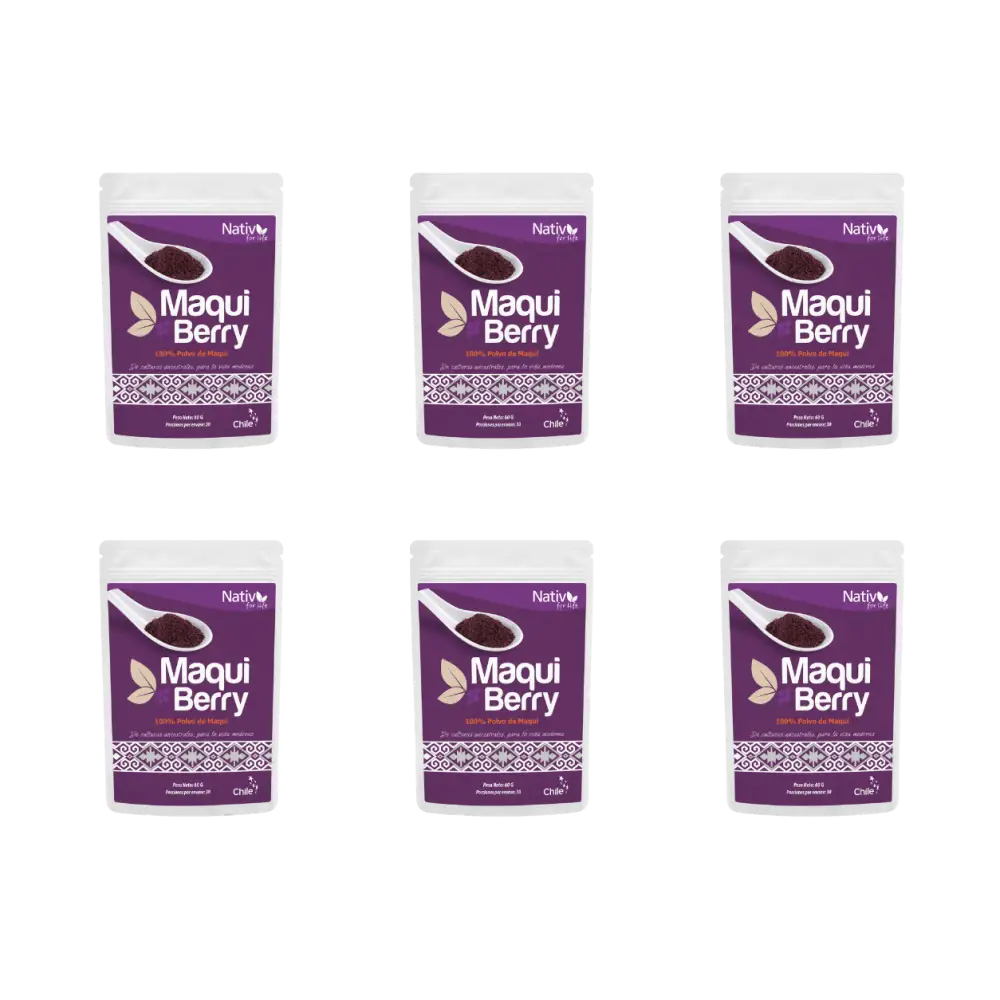 Pack 6 Maqui Berry Liofilizado | Potencia antioxidante | 6x5 - Caja 6 Und