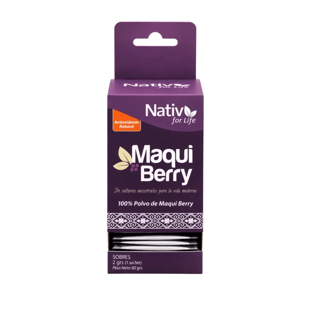 Pack 6 Maqui Berry Liofilizado Sachet | Potencia antioxidante | 6x5 - Caja Sachet 6 Und