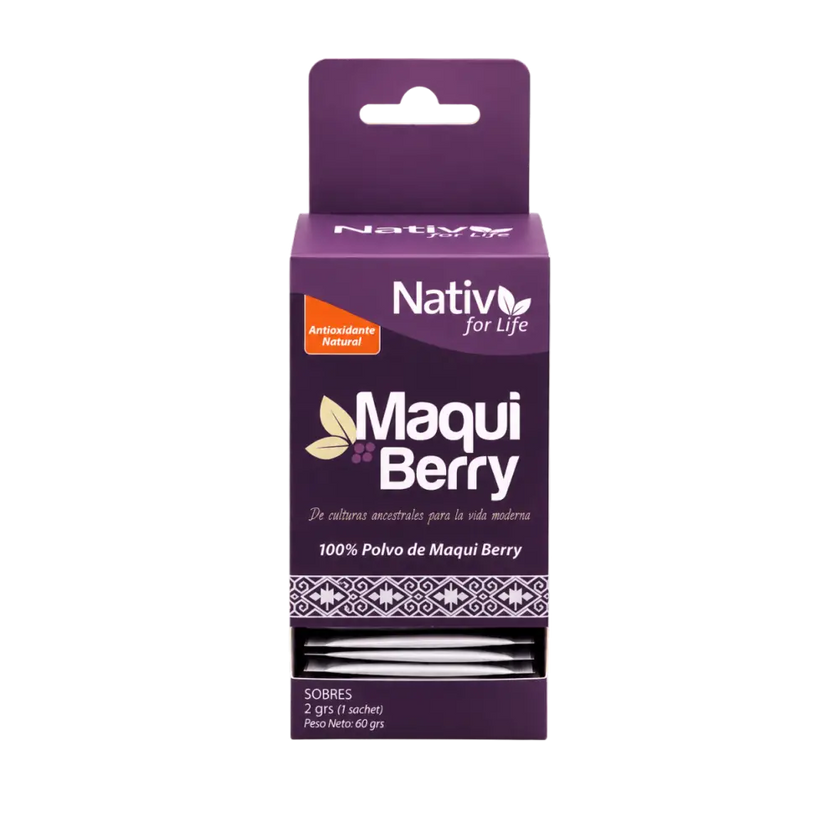 Pack 6 Maqui Berry Liofilizado Sachet | Potencia antioxidante | 6x5 - Caja Sachet 6 Und