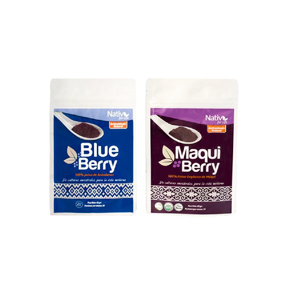Dúo Maqui + Blueberry polvo liofilizado sin gluten